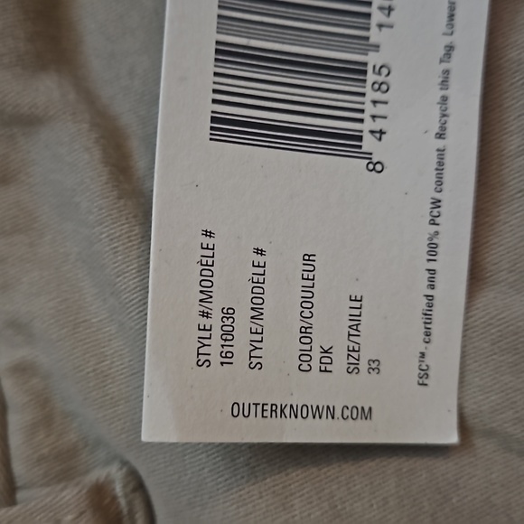 NWT Kelly Slater's "Outerknown Sea Legs" Pants 33x30 - Picture 5 of 8